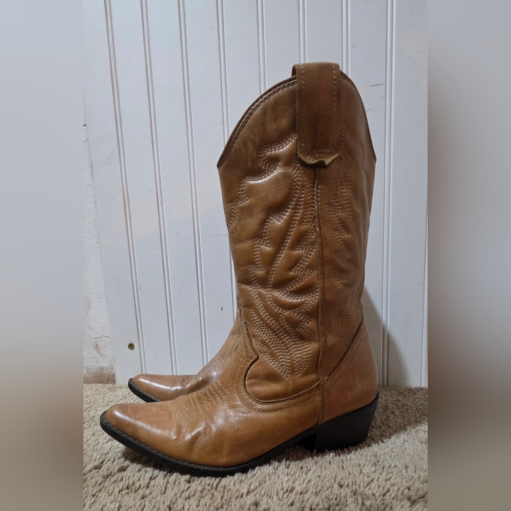 Aldo Tan Heeled Boots